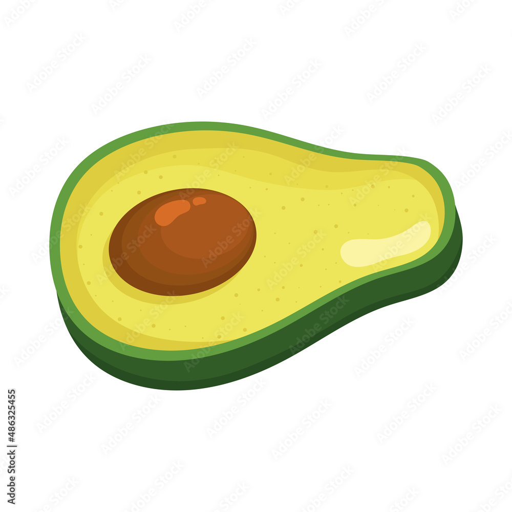 half avocado with seed