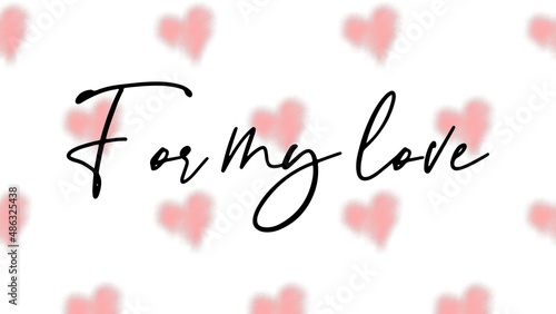 Wallpaper Mural Valentine's day gift cart with for my love text. Love related items. Home decoration printable. Torontodigital.ca