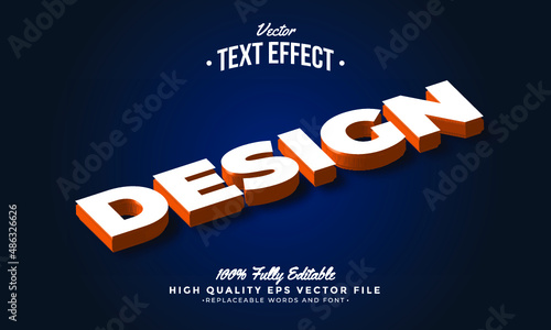 Editable modern text effect vector files - Design bevel 3d style