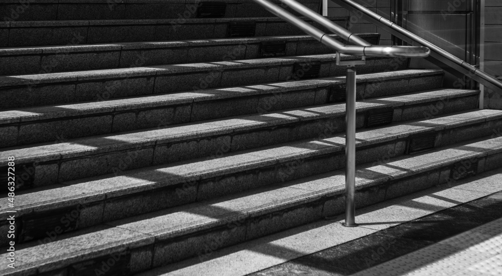 Black and white walkway stairs outdoor and background photo Black and white walkway stairs outdoor and background photo