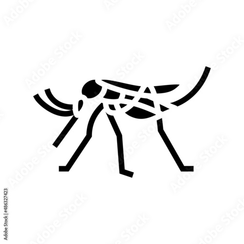 mosquito insect glyph icon vector. mosquito insect sign. isolated contour symbol black illustration