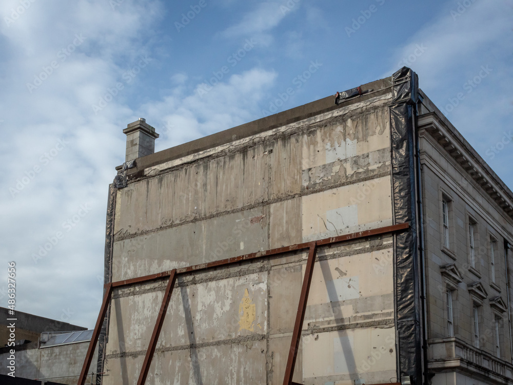 Steel Structural Supports on an Old Building in Dublin Steel Structural Supports on an Old Building in Dublin