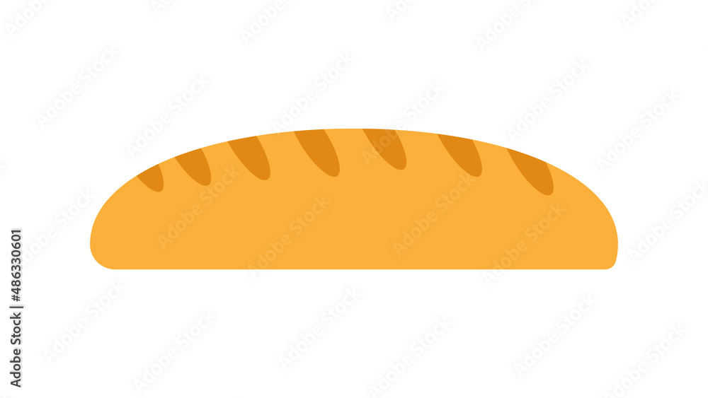 loaf on a white plate with a crust from the oven. vector illustration. drawing for a bakery, cafe, restaurant. illustration with food, vegan food loaf on a white plate with a crust from the oven. vector illustration. drawing for a bakery, cafe, restaurant. illustration with food, vegan food