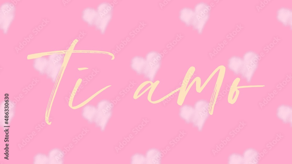Valentine's day gift cart with for ti amo text. Love related items. Home decoration printable. Valentine's day gift cart with for ti amo text. Love related items. Home decoration printable.