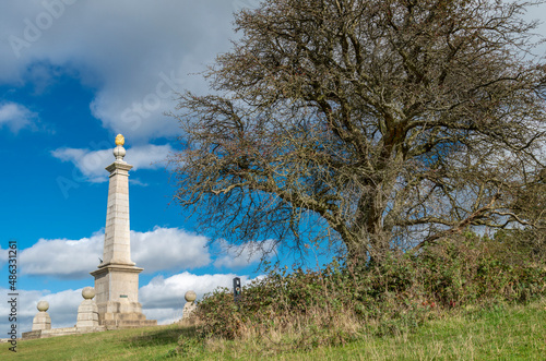 Boer War Memorial, at Coombe Hill,The Chilterns,Buckinghamshire, England,United Kingdom.