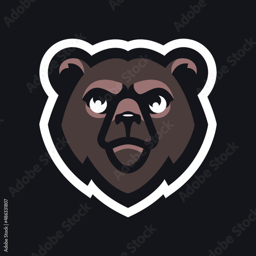 Bear head mascot vector. Bear head logo for sport or esport team..