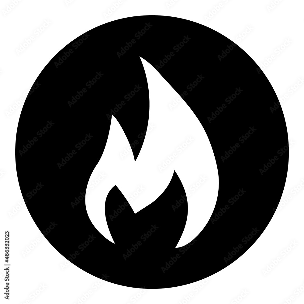 Fire Flame Flat Icon Isolated On White Background Fire Flame Flat Icon Isolated On White Background