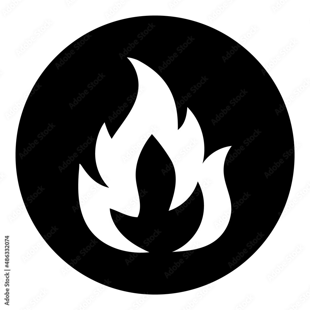 Fire Flame Flat Icon Isolated On White Background Fire Flame Flat Icon Isolated On White Background