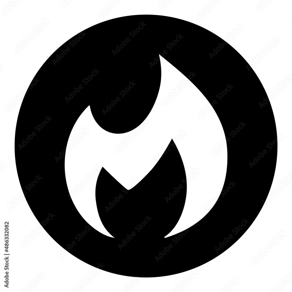 Fire Flame Flat Icon Isolated On White Background Fire Flame Flat Icon Isolated On White Background