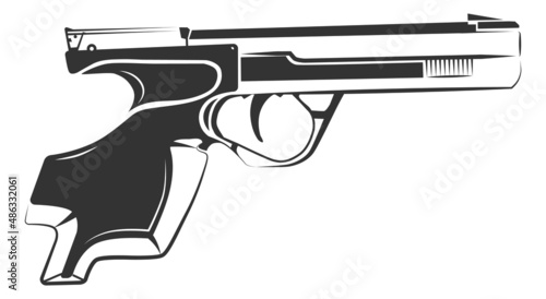 Pistol gun icon. Firearm weapon. Handgun sign