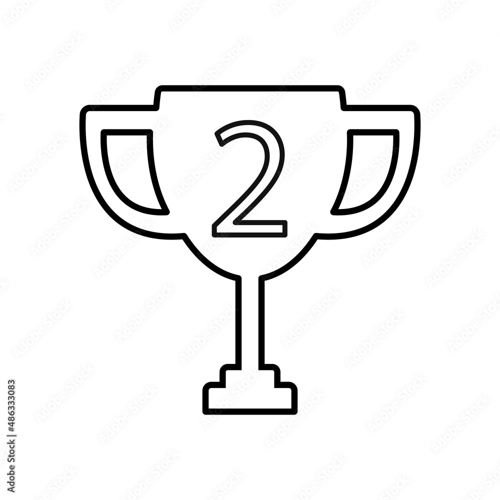 Second Place Award Line Icon Second Place Award Line Icon