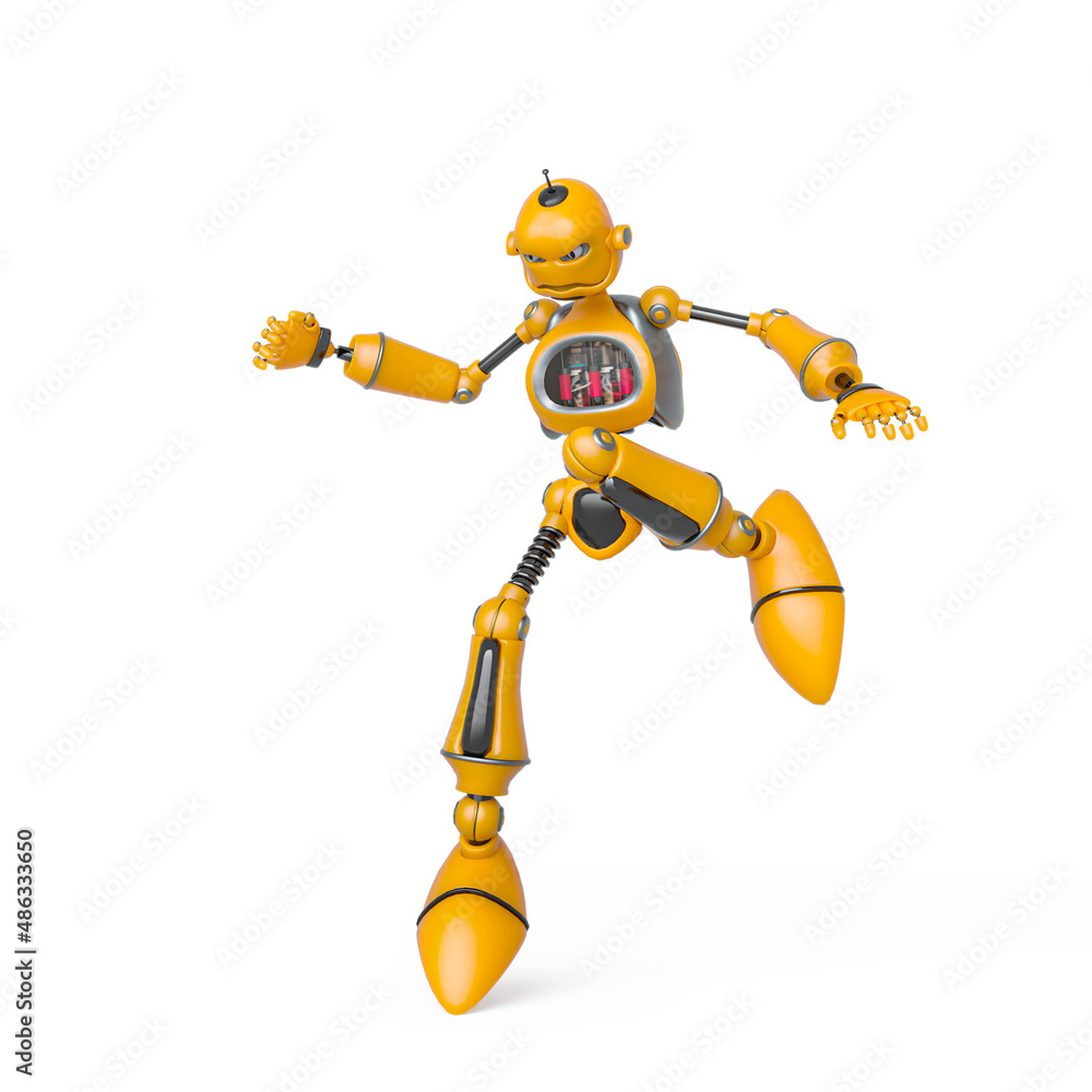 funny robot cartoon is landing funny robot cartoon is landing