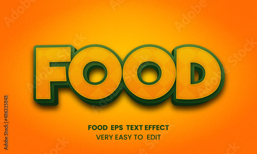 Food Editable text effect