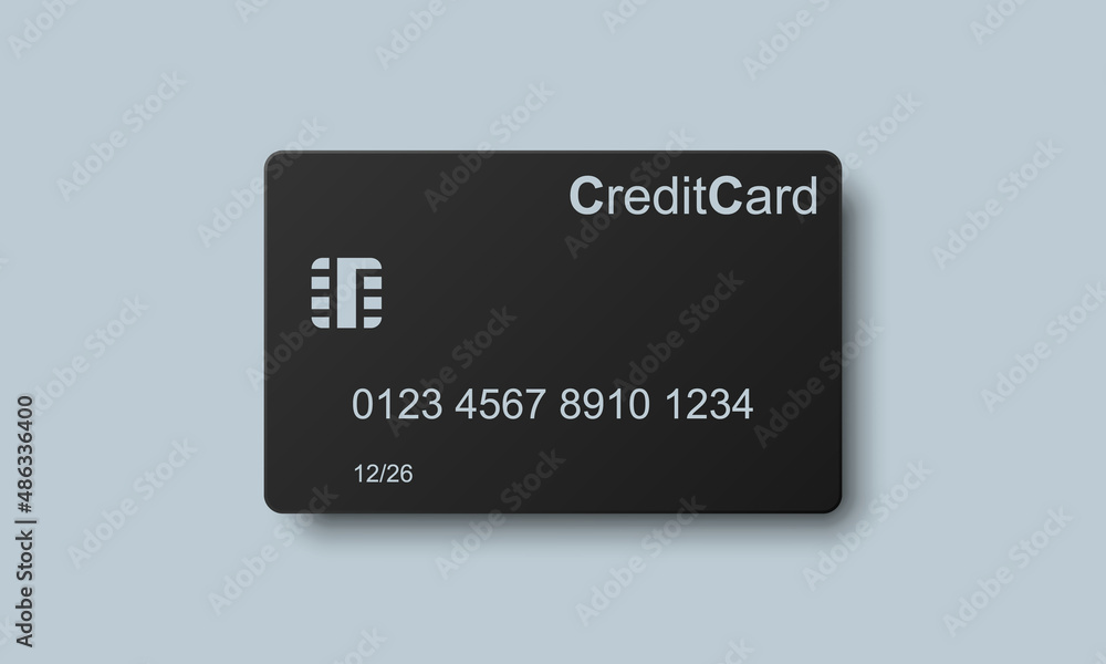 Black credit card template vector illustration. Black credit card template vector illustration.