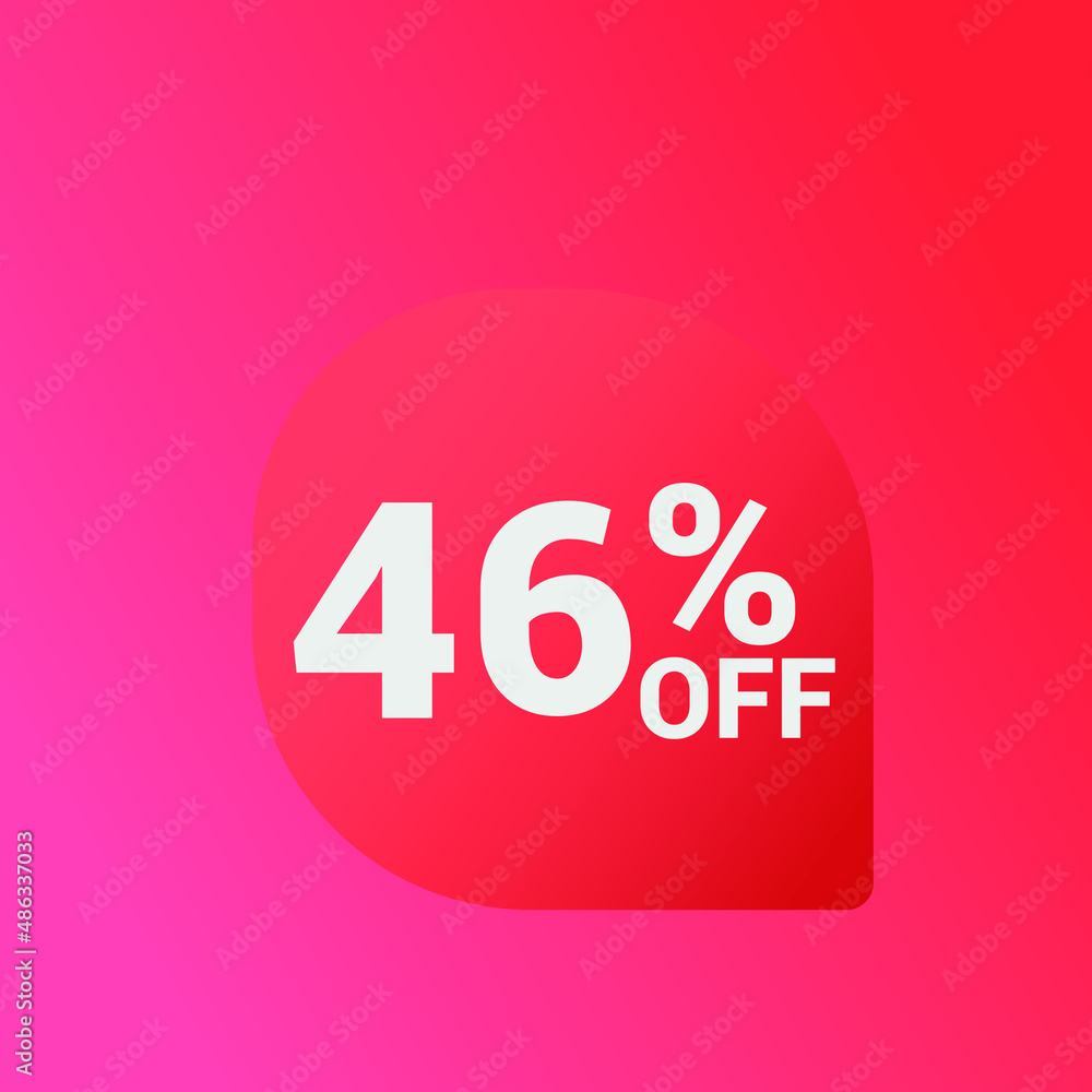 46% off Sale banner offer ad discount promotion vector banner. price discount offer. season sale promo sticker colorful background 46% off Sale banner offer ad discount promotion vector banner. price discount offer. season sale promo sticker colorful background