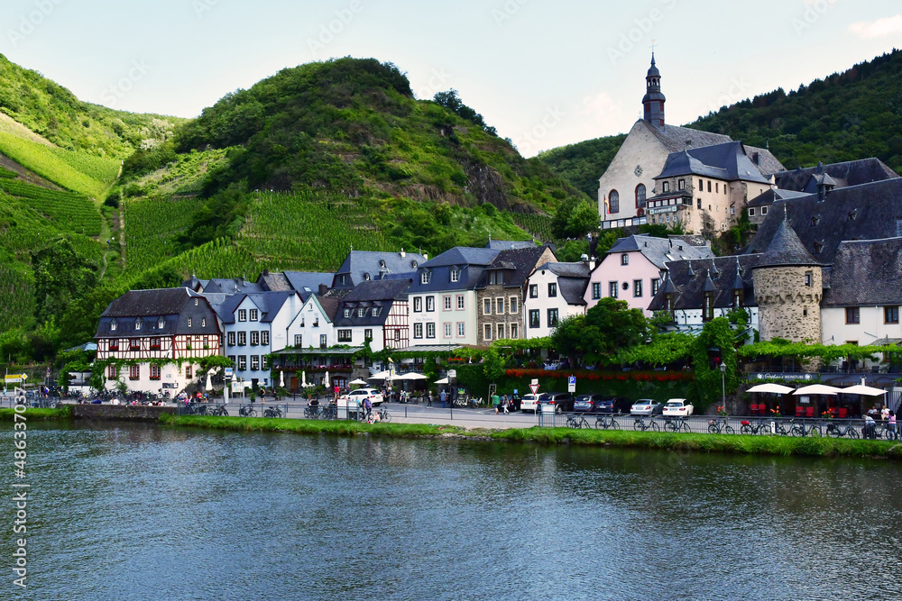 Moselle valley; Germany- august 11 2021 : valley of vineyard