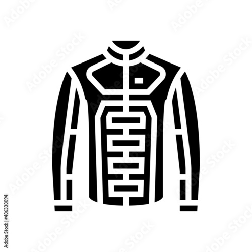 jacket motorcycle glyph icon vector. jacket motorcycle sign. isolated contour symbol black illustration