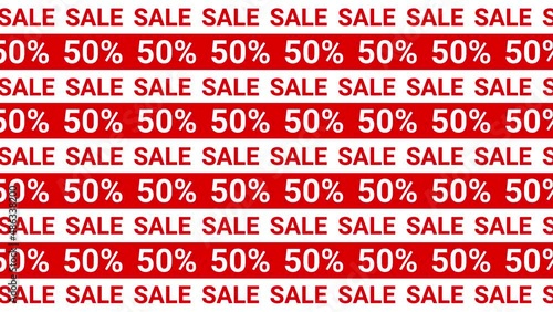 Sale 50% – animated banner for seasonal and holiday sales. Sale for Black Friday – advertising animation for website, social media posts, stories, branding design, covers. Modern,  motion design