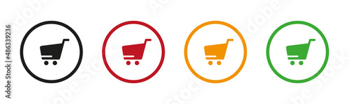 Shopping cart. Vector image.