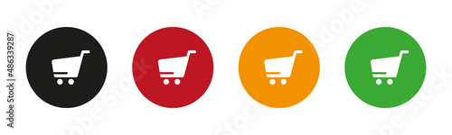Shopping cart. Vector image.