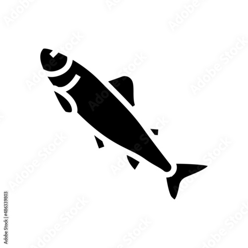 parr salmon glyph icon vector. parr salmon sign. isolated contour symbol black illustration