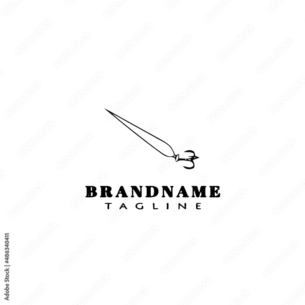 fishing lure logo cartoon design template icon black isolated vector fishing lure logo cartoon design template icon black isolated vector