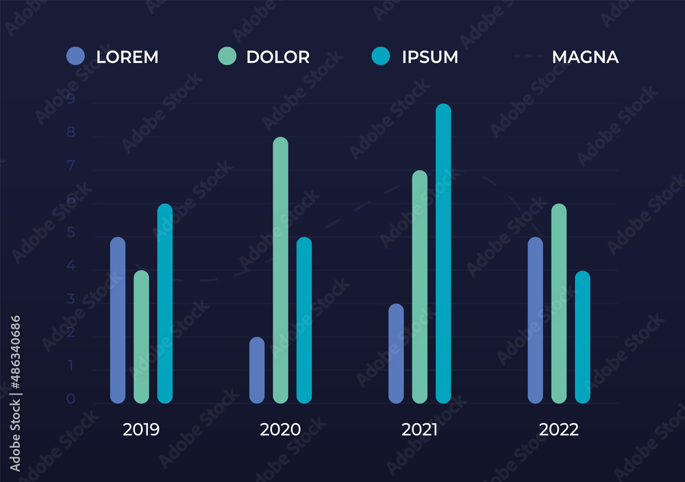 Obraz premium Modern UI infographic. Data visualization graphs, charts, diagrams for presentation. Vector business workflow process