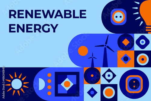 abstract renewable energy background ecology environment infographics