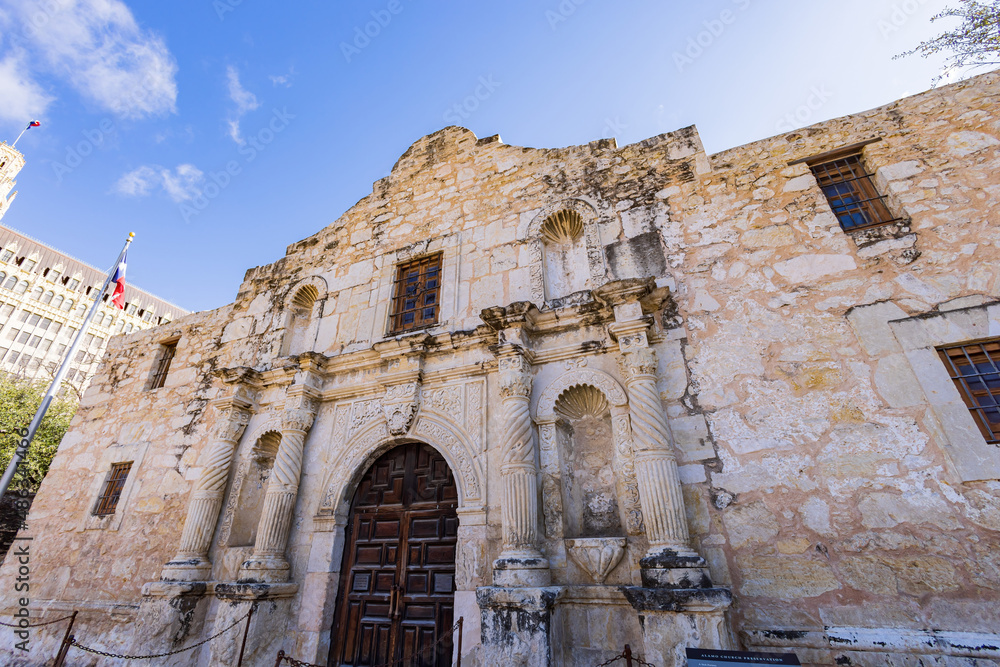 Sunny view of The Alamo