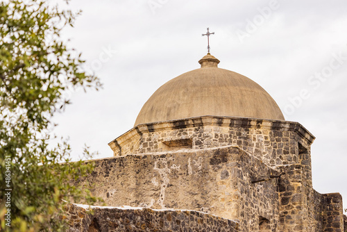 Overcast view of the Mission San Jose Church