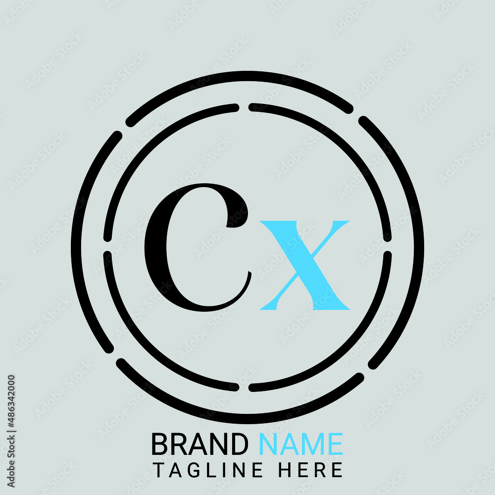 Letter Cx Logo Template Vector Design. C x circle logo design. Letter Cx Logo Template Vector Design. C x circle logo design.