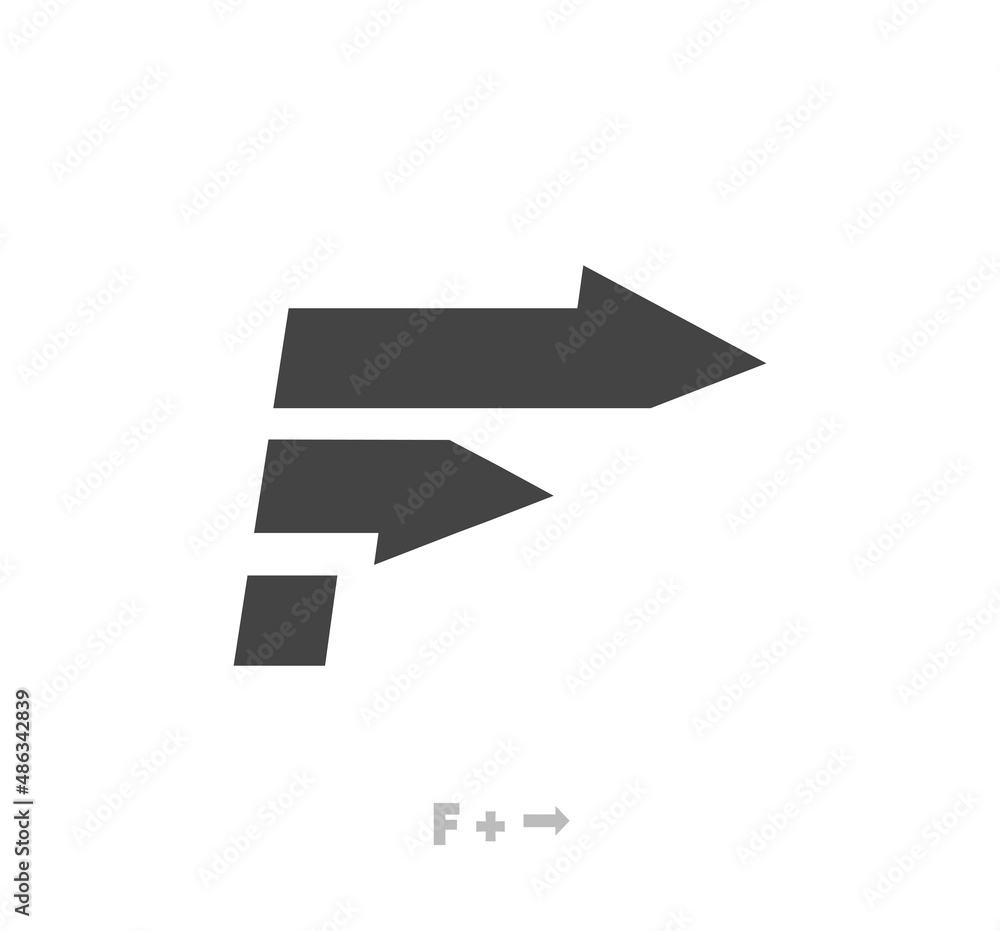 Letter F arrow logo template vector eps. Unique logo. vector abstract letter simple arrow target icon. Forward arrow, corporate identity. Letter F arrow logo template vector eps. Unique logo. vector abstract letter simple arrow target icon. Forward arrow, corporate identity.