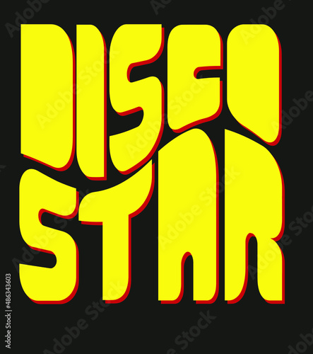 Disco funk punk graphic design vector art