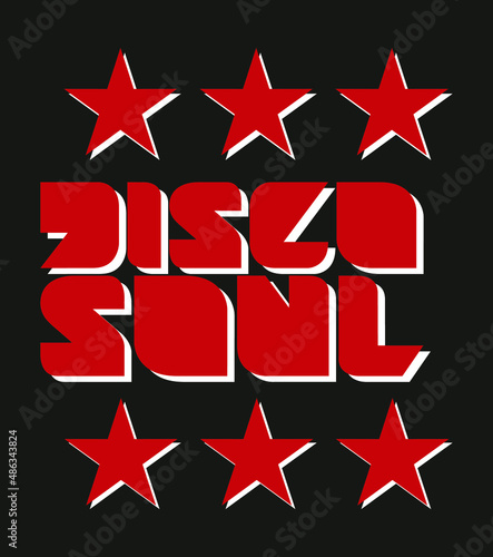 Disco funk punk graphic design vector art