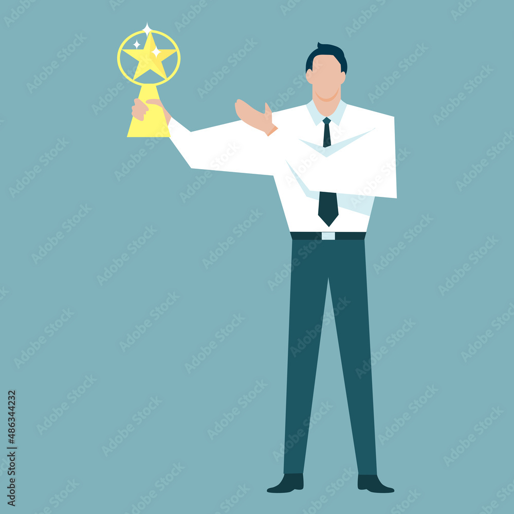 Business man with stethoscope and patient,award. Business man with stethoscope and patient,award.