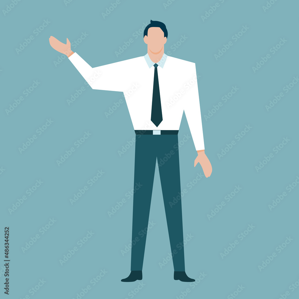 Business man standing. Business man standing.