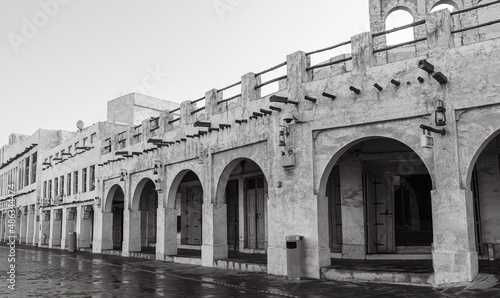 Historic building in Souq Waqif district of Doha, Qatar.