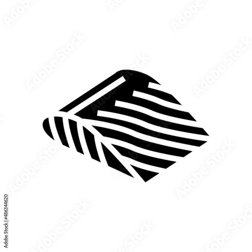 fillet salmon glyph icon vector. fillet salmon sign. isolated contour symbol black illustration