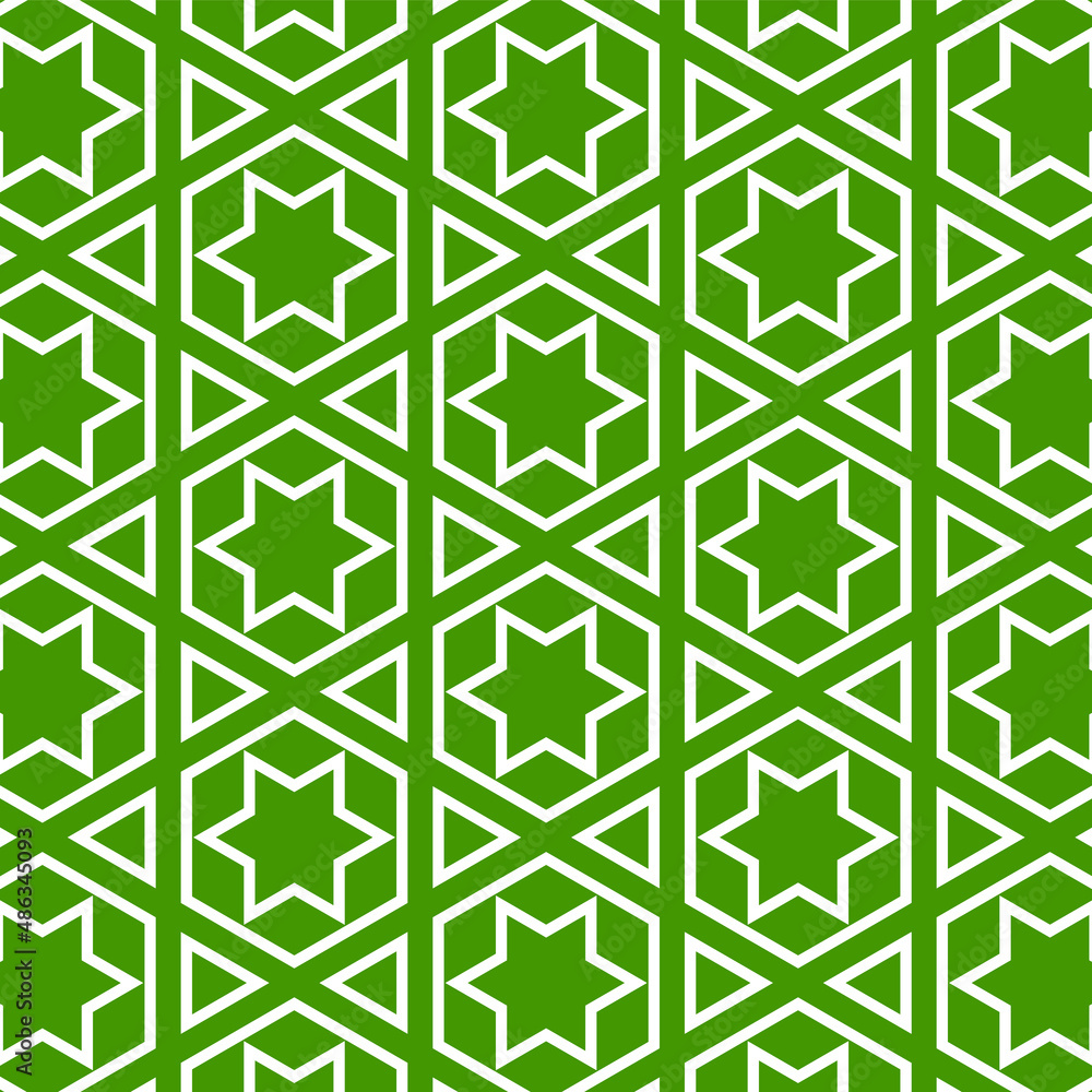 Arabesque ornament. Traditional eastern pattern on green background Arabesque ornament. Traditional eastern pattern on green background