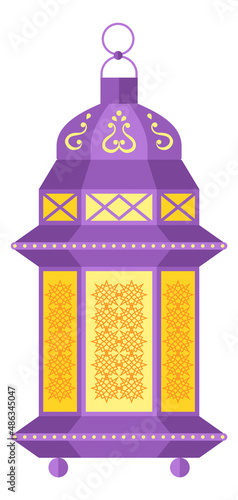 Oriental lantern. Asian festival light in vintage style