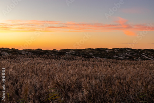 Sunset landscape, Praia da Sãozinha, Arcozelo, Portugal