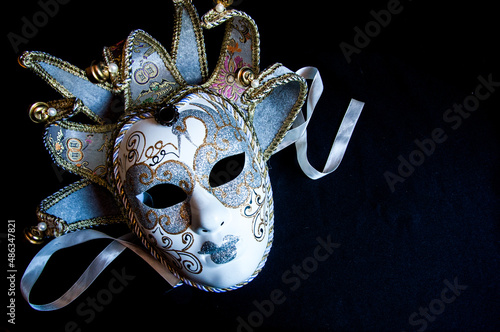Carnival mask on black background 