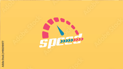 Speedometer Logo Design for Speed Logo Template Vector