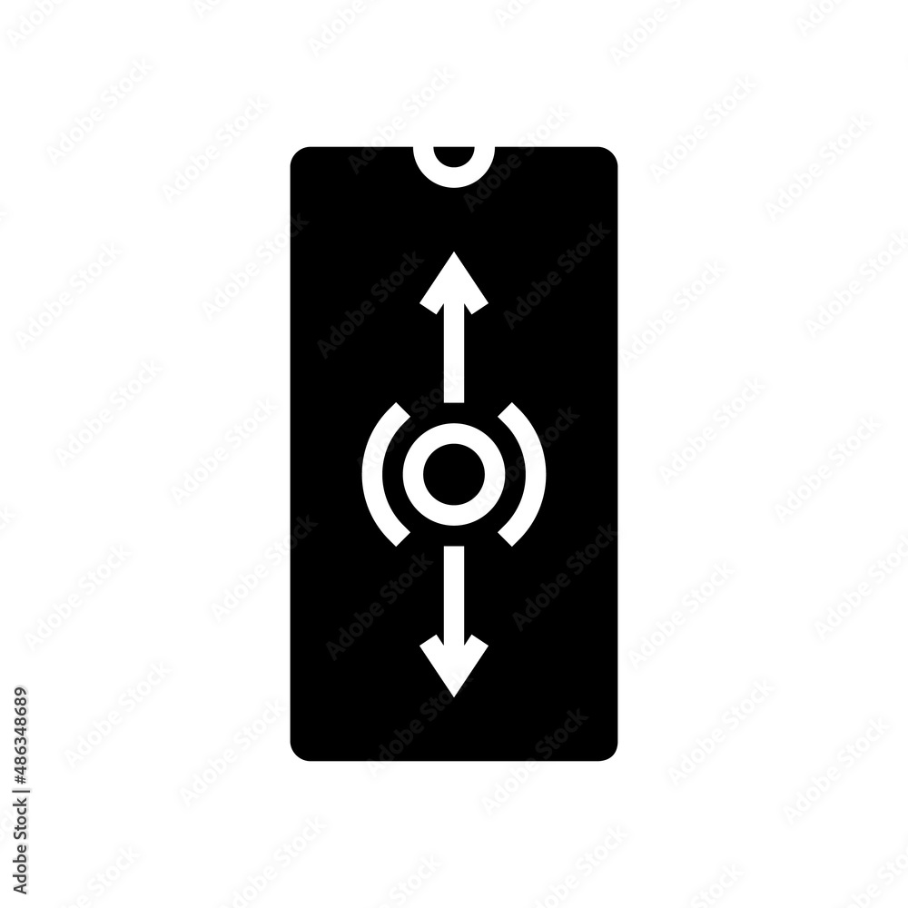 mobile scroll glyph icon vector. mobile scroll sign. isolated contour symbol black illustration mobile scroll glyph icon vector. mobile scroll sign. isolated contour symbol black illustration