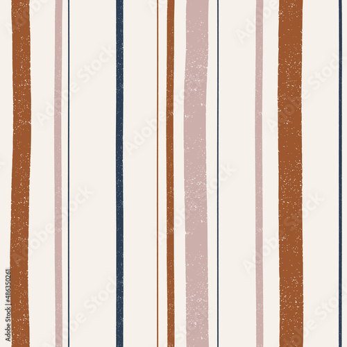 Creamy colored irregular artistic seamless stripe pattern
