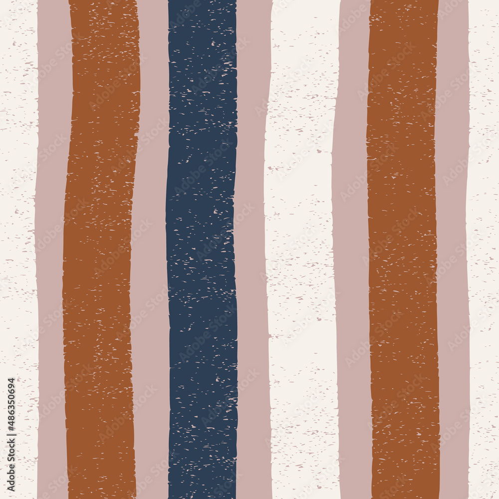 Fototapeta premium Irregular textured hand drawn stripe. Seamless pattern.