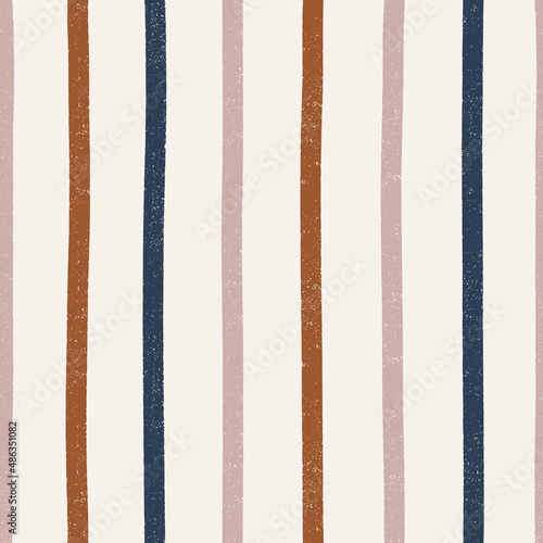 Creamy colored irregular artistic seamless stripe pattern