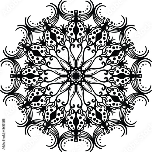 black and white ornament
