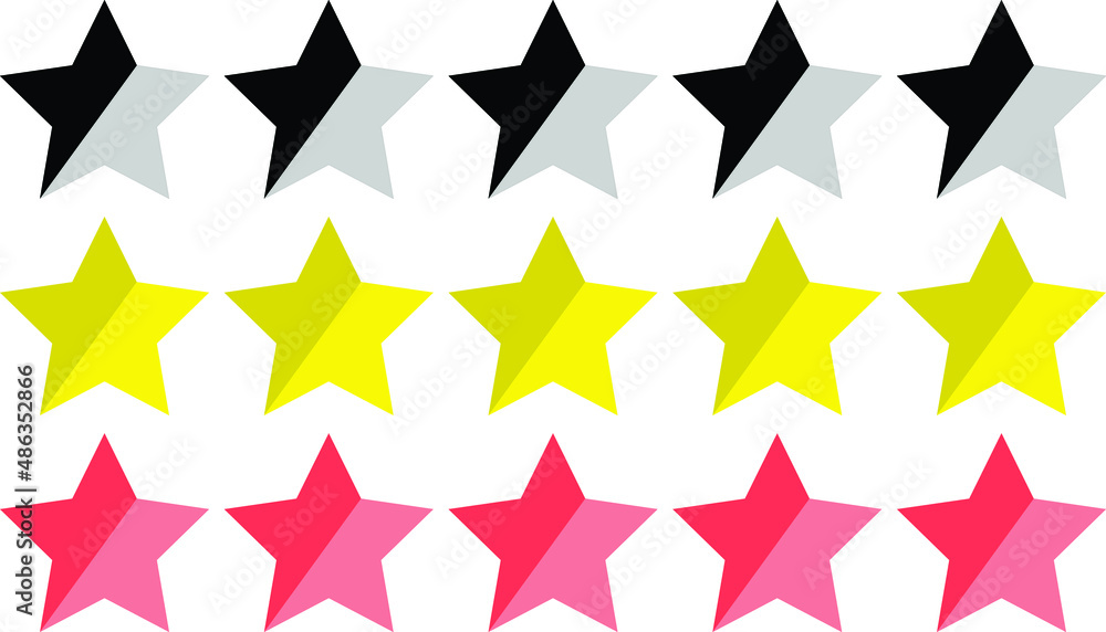 set of star design. 5 stars icon. five star sign, rating symbol. Rating star signs collection design set of star design. 5 stars icon. five star sign, rating symbol. Rating star signs collection design