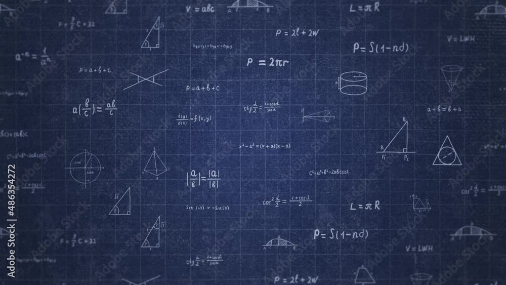 Math Hand Draw Animation Blue 1 Math Hand Draw Animation Blue 1